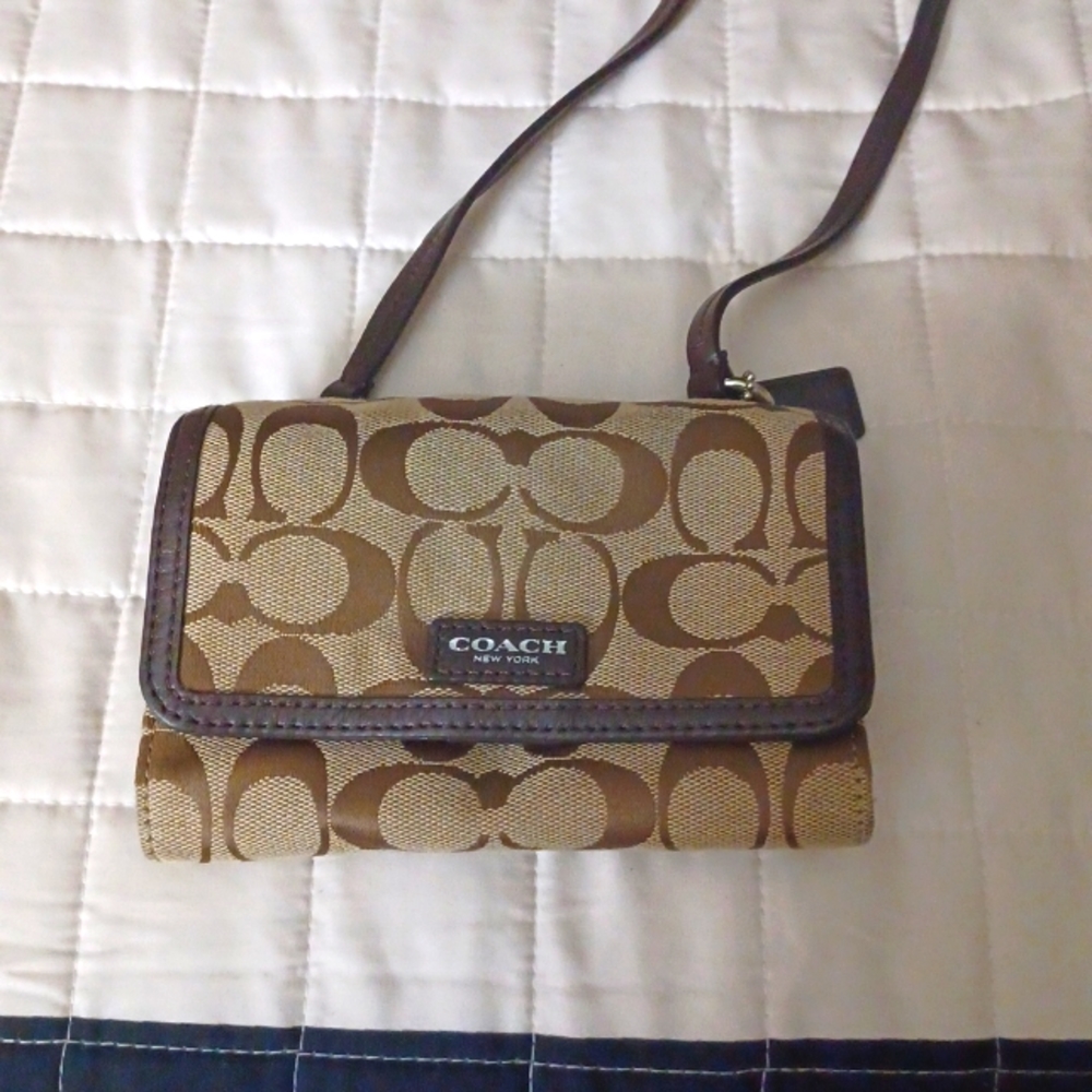 Coach c print shoulder bag